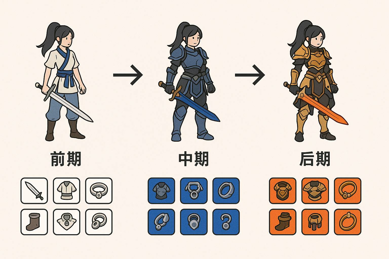 剑灵私服装备成长路线图，从前期过渡到后期成型不走弯路