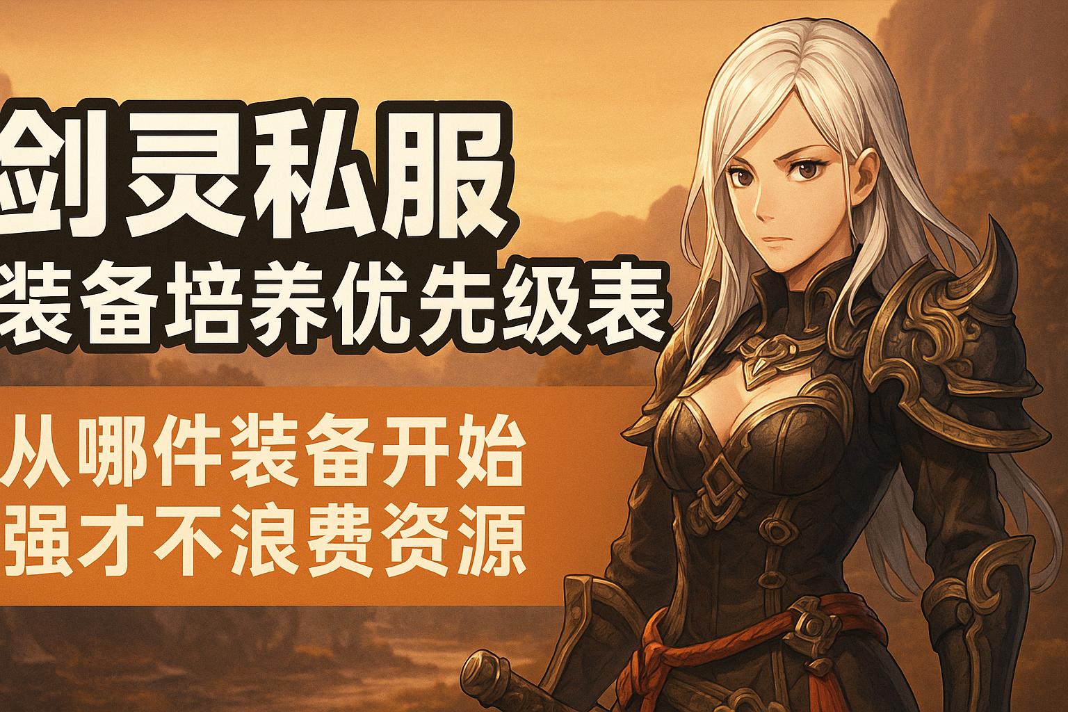 剑灵私服装备培养优先级表：从哪件装备开始强才不浪费资源