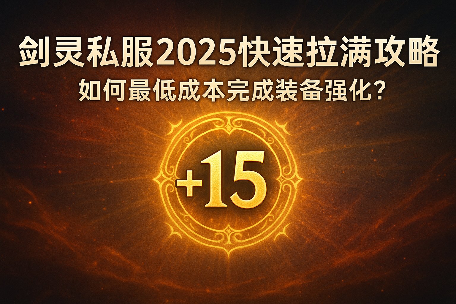 剑灵私服2025快速拉满攻略：如何最低成本完成装备强化？