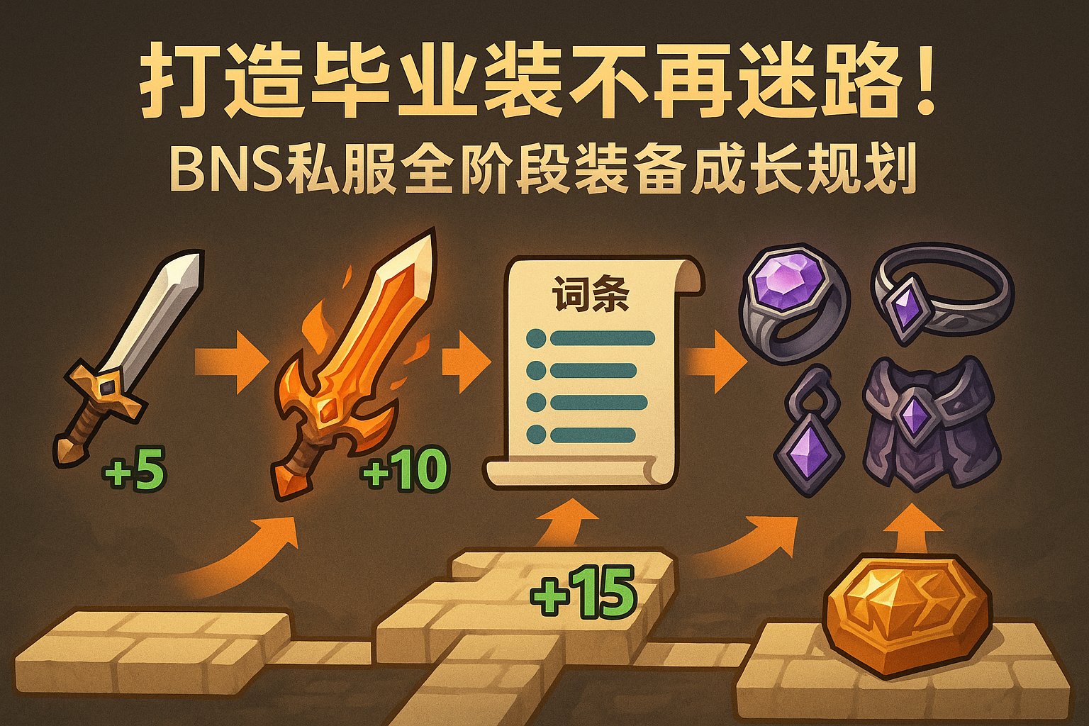打造毕业装不再迷路！BNS私服全阶段装备成长规划