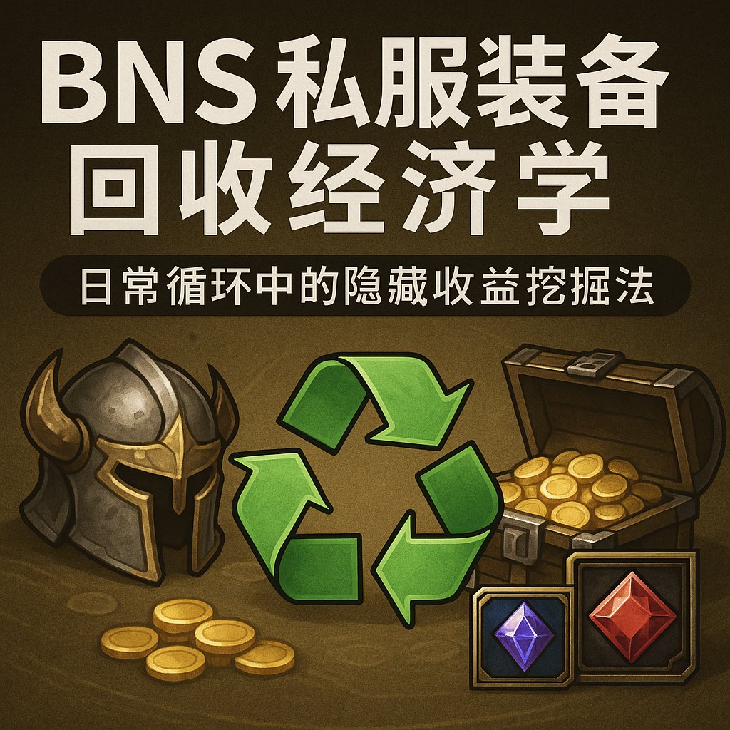 BNS私服装备回收经济学：日常循环中的隐藏收益挖掘法